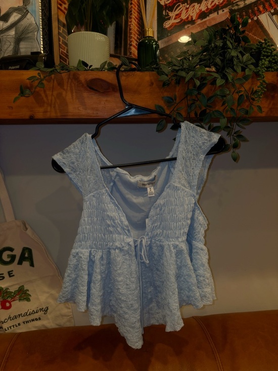 Urban Outfitters Tops - Urban Outfitters - Women’s Light Blue Peplum Top